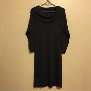 EUC Tahari Grey Sweater Dress Sz M